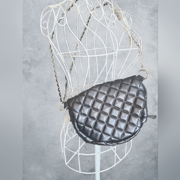 Steve Madden Waist Belt Black Quilted - Picture 6 of 6